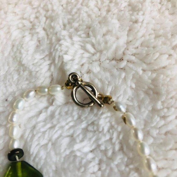 Green Glass & Pearl Jewelry‎ lot (4 pcs) - Picture 8 of 8